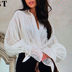 Elegant White Women's Blouse